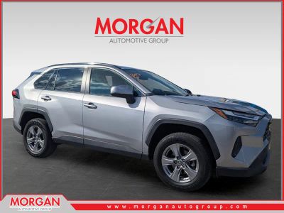 2022 Toyota RAV4 XLE in Silver — front three-quarter view