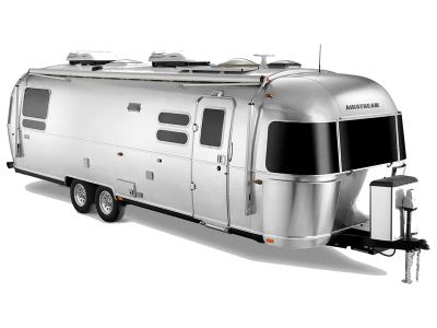 2027 Airstream Globetrotter — front three-quarter view