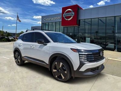 2026 Nissan Kicks SR in White — front three-quarter view