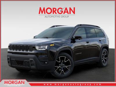 2026 Jeep Cherokee Overland in Black — front three-quarter view