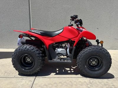 2026 Honda TRX90XT in RED — front three-quarter view
