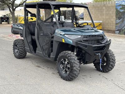 2026 Polaris Ranger Crew XP 1000 Premium Blue Labyrinth in PREMIUM BLUE — front three-quarter view