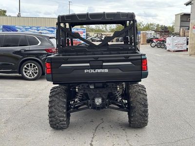 2026 Polaris Ranger Crew XP 1000 Premium Blue Labyrinth — engine compartment view