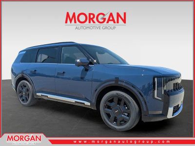 2027 Kia Telluride Hybrid SX in Midnight Lake Blue — front three-quarter view