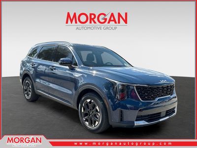 2026 Kia Sorento S in Midnight Lake Blue — front three-quarter view
