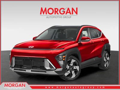2024 Hyundai KONA Limited in Ultimate Red Metallic — front three-quarter view