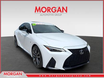 2023 Lexus IS 350 F SPORT in Ultra White — front three-quarter view