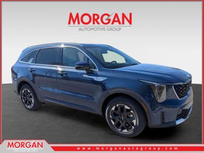 2026 Kia Sorento S in Midnight Lake Blue — front three-quarter view