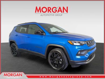 2026 Jeep Compass Latitude in Blue — front three-quarter view