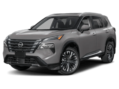 2026 Nissan Rogue Platinum in Gold — front three-quarter view