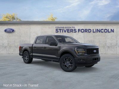 2026 Ford F-150 STX in Agate Black Metallic — front three-quarter view