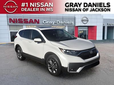 2022 Honda CR-V EX in Platinum White Pearl — front three-quarter view