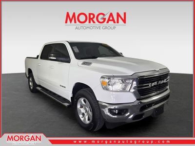 2021 Ram 1500 Big Horn/Lone Star in White — front three-quarter view