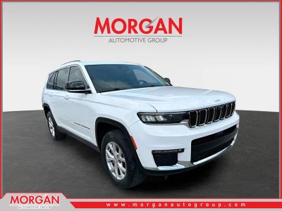 2022 Jeep Grand Cherokee L Limited in Bright White Clearcoat — front three-quarter view