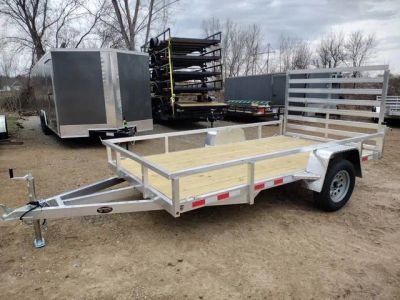 2027 Mid Michigan Trailers 6.5x14 SA Aluminum Utility — front three-quarter view