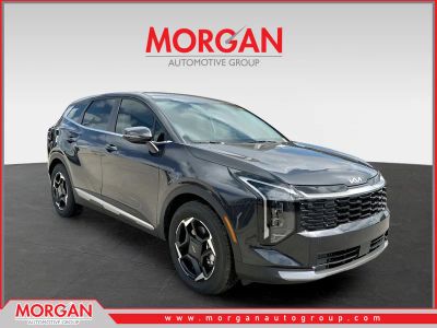 2026 Kia Sportage EX in Panthera Metal Gray — front three-quarter view