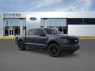 2026 Ford F-150 XLT in Agate Black Metallic — front three-quarter view