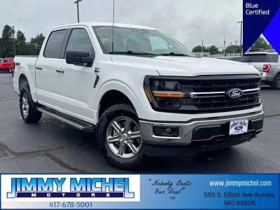 2025 Ford F-150 XLT in Oxford White — front three-quarter view