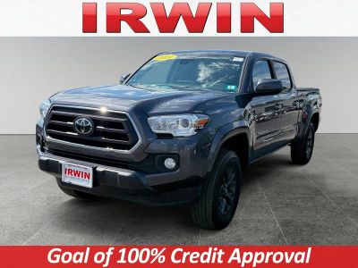 2021 Toyota Tacoma 4WD SR5 in Gray — front three-quarter view