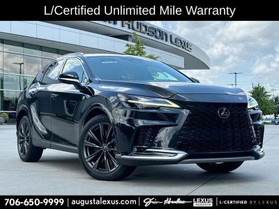 2024 Lexus RX 350 F Sport Handling L/CERTIFIED in Caviar — front three-quarter view