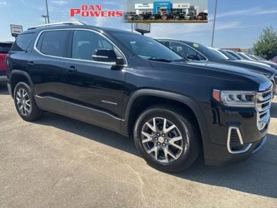 2023 GMC Acadia SLT in Ebony Twilight Metallic — front three-quarter view