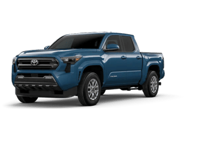 2026 Toyota Tacoma SR5 in Heritage Blue — front three-quarter view