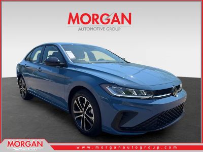 2026 Volkswagen Jetta 1.5T Sport in Blue — front three-quarter view
