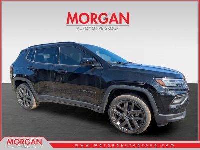 2026 Jeep Compass Latitude in Black — front three-quarter view
