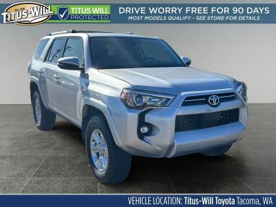 2024 Toyota 4Runner SR5 Premium in Classic Silver Metallic — front three-quarter view