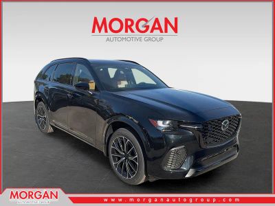 2026 Mazda CX-70 3.3 Turbo S Premium Plus in Jet Black Mica — front three-quarter view