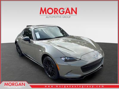 2023 Mazda MX-5 Miata RF Club in Zircon Sand — front three-quarter view