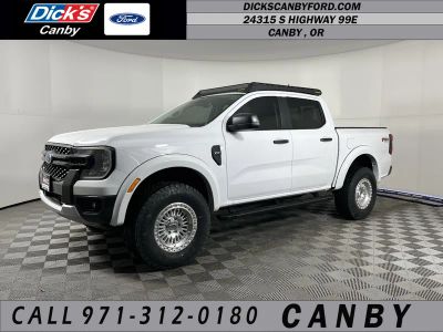 2025 Ford Ranger XLT in Oxford White — front three-quarter view
