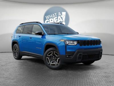 2026 Jeep Cherokee Limited in Hydro Blue Pearl-Coat Exterior Paint — front three-quarter view