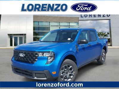 2026 Ford Maverick XLT in Velocity Blue — front three-quarter view