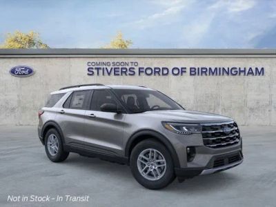 2026 Ford Explorer Active in Gray — front three-quarter view