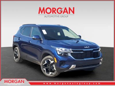 2026 Kia Seltos EX in Blue — front three-quarter view