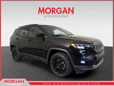 2026 Jeep Compass Latitude in Black — front three-quarter view