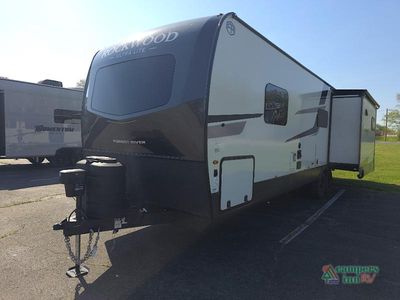 2026 Forest River RV Rockwood Ultra Lite — rear three-quarter view