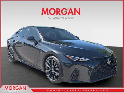 2025 Lexus IS 350 F SPORT in Caviar — front three-quarter view