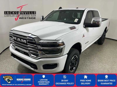 2026 RAM 2500 Laramie in Bright White Clear-Coat Exterior Paint — front three-quarter view