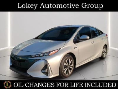 2017 Toyota Prius Prime Advanced in Classic Silver Metallic — front three-quarter view