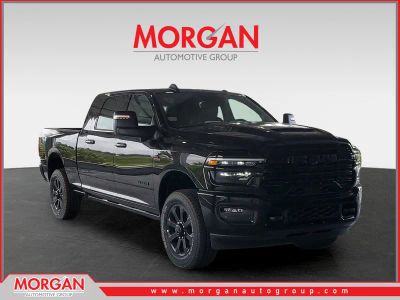 2026 Ram 2500 Laramie in Diamond Black Crystal Pearlcoat — front three-quarter view