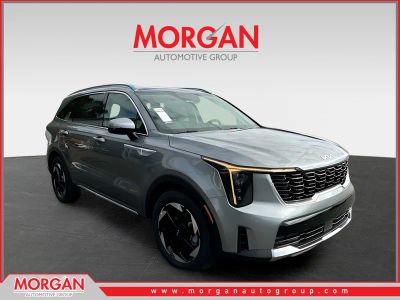 2026 Kia Sorento Hybrid EX in Gray — front three-quarter view
