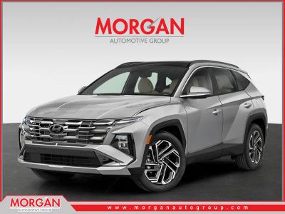 2026 Hyundai TUCSON Limited in Shimmering Silver — front three-quarter view