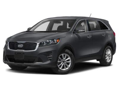 2019 Kia Sorento EX V6 in Snow White Pearl — front three-quarter view