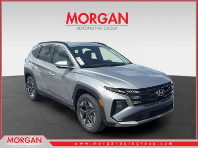 2026 Hyundai TUCSON SEL Premium in Shimmering Silver — front three-quarter view