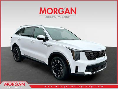 2026 Kia Sorento EX in White — front three-quarter view
