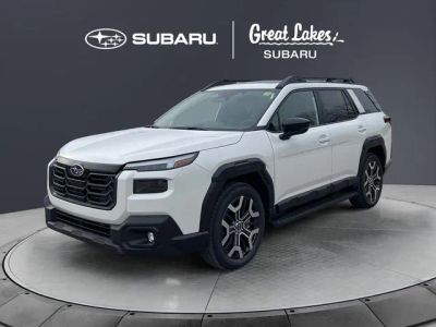 2026 Subaru OUTBACK Touring XT in Crystal White Pearl — front three-quarter view