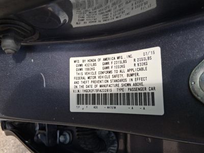 2015 Honda Accord — photo 17 view