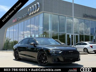 2023 Audi S8 4.0T quattro in Vesuvius Gray Metallic — front three-quarter view